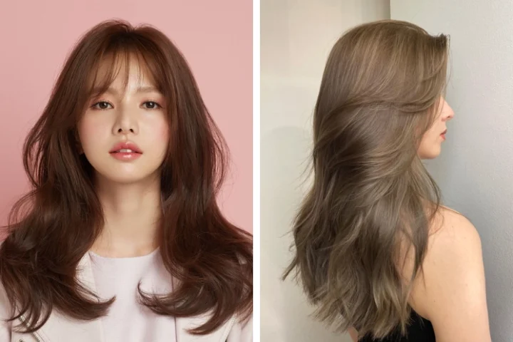 Nhiều tông màu tóc nhuộm nâu khác nhau