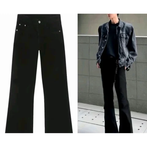Phối đồ quần ống loe nam với giày boots