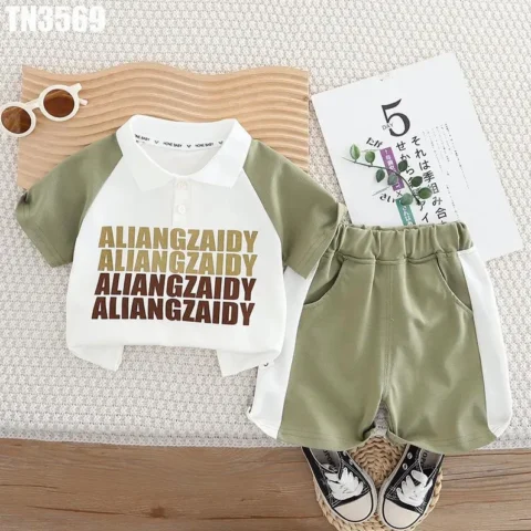 Set áo quần polo cho bé trai năng động