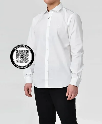 Sơ Mi Burberry Nam Chính Hãng: Hướng Dẫn Mua sắm Tinh Tế 2026 Sơ mi Burberry nam màu trắng tinh khôi