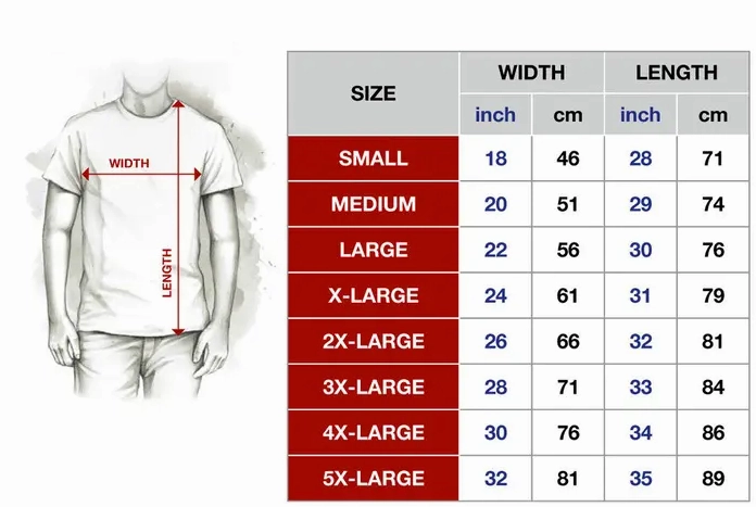 So sánh size áo thun Mỹ và Việt Nam