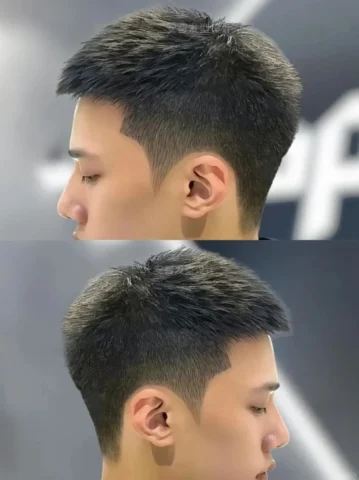 Tóc Quiff nam mặt tròn
