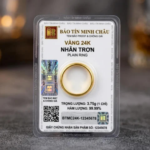 Vàng nhẫn trơn ép vỉ Bảo Tín Minh Châu