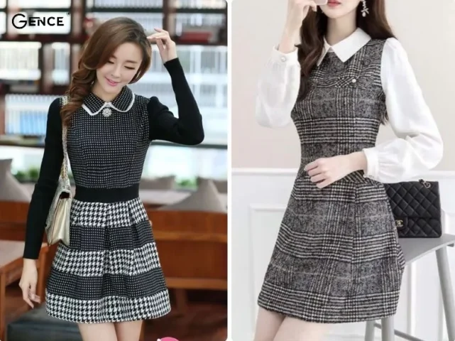 Các Mẫu Váy Dạ Mùa Đông Đẹp 2026: Ấm Áp, Sang Trọng Váy dạ tweed dáng dài sang trọng