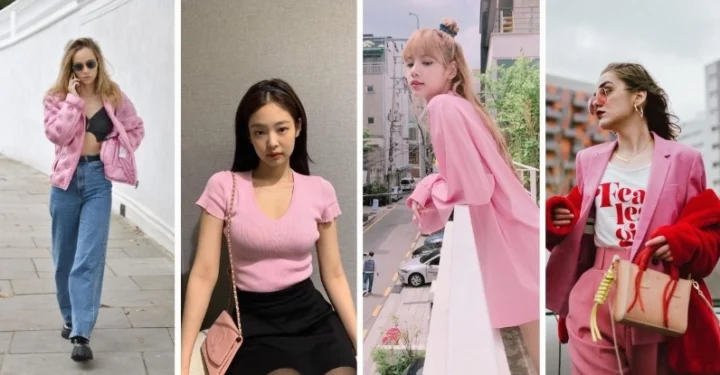 Ví dụ phối đồ với màu hồng