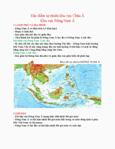 Đặc điểm tự nhiên Đông Nam Á lục địa: Kiến thức chuyên sâu Đa dạng sinh học rừng nhiệt đới Đông Nam Á