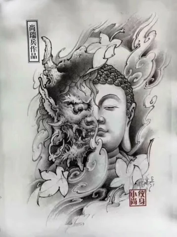 Ảnh Nửa Phật Nửa Quỷ: Biểu Tượng Cân Bằng Hay Đọa Lạc? Ảnh nửa Phật nửa quỷ thể hiện sự đối lập nội tâm