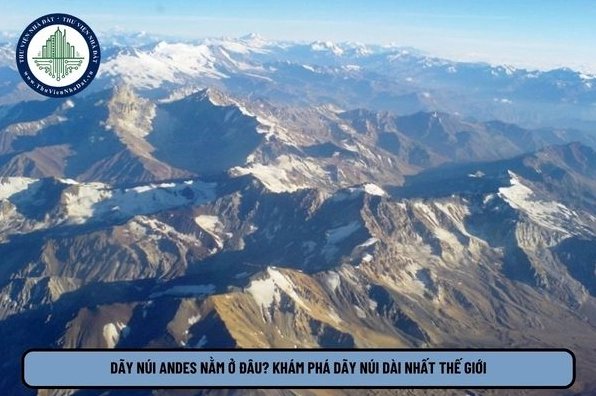 Bản đồ Dãy núi Andes trải dài Nam Mỹ
