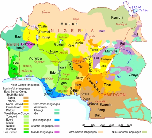 Cộng hòa Nigeria Thuộc Châu Lục Nào? Khám phá Địa lý & Chính trị Bản đồ ngôn ngữ các quốc gia Tây Phi