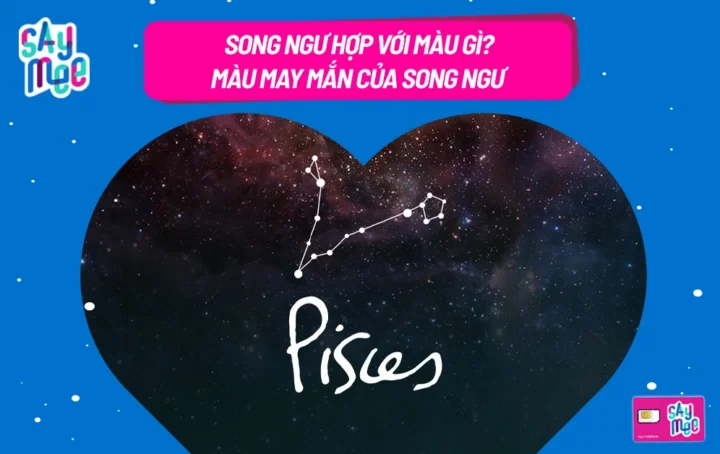 Biểu tượng cung Song Ngư với các gam màu khác nhau