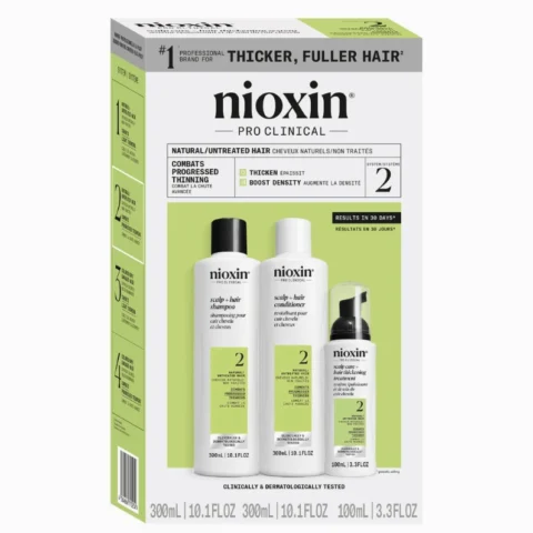 Nioxin System 2: Giải Pháp Toàn Diện Cho Tóc Mỏng Thưa 2026 Bộ kit Nioxin System 2 phiên bản 300ml