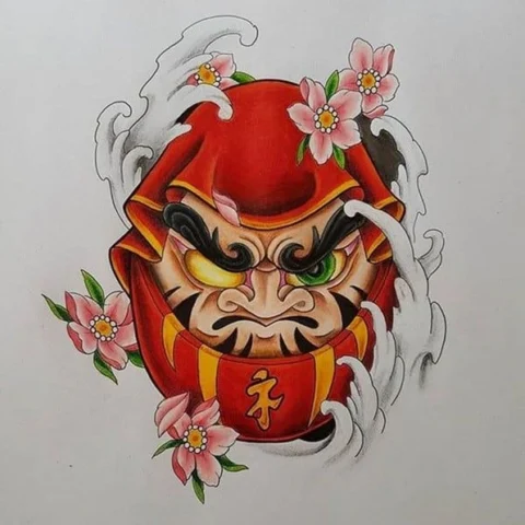 Búp bê Daruma truyền thống màu đỏ