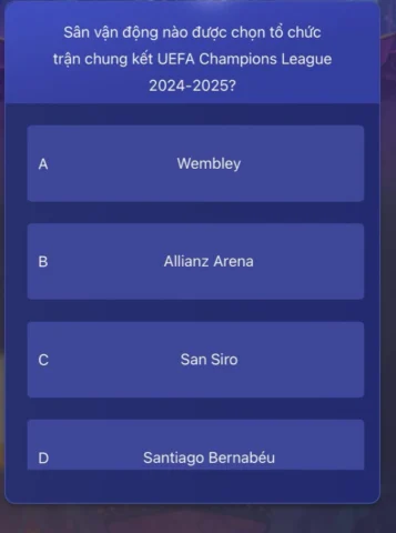 Cúp Champions League được trao tặng