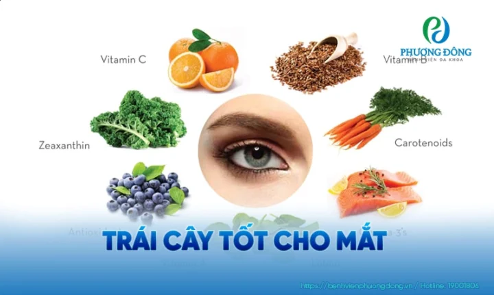 Giỏ trái cây tươi ngon tốt cho mắt