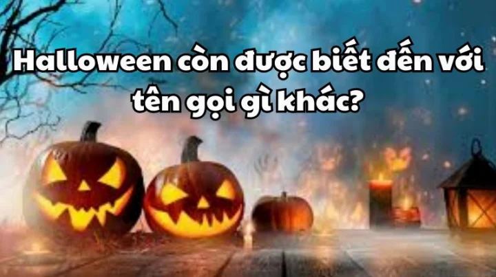 Hình ảnh minh họa lễ hội Halloween với bí ngô và trang phục ma quái