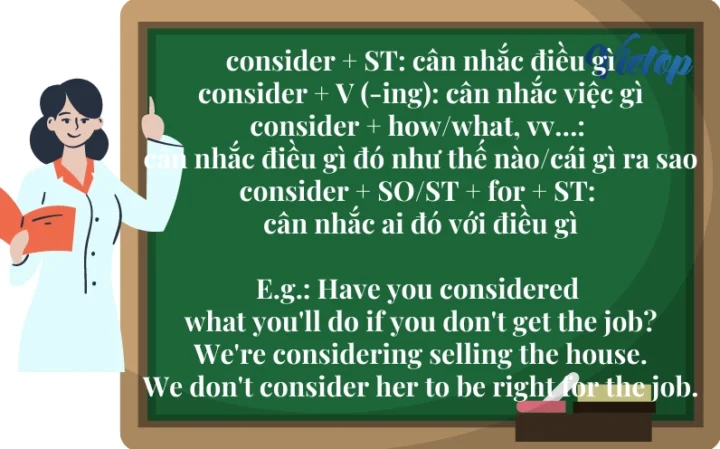 Hình ảnh minh họa ý nghĩa của từ consider