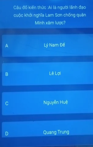 Câu đố kiến thức: Ai Lãnh Đạo Khởi Nghĩa Lam Sơn Chống Quân Minh? Hình ảnh quân Lam Sơn