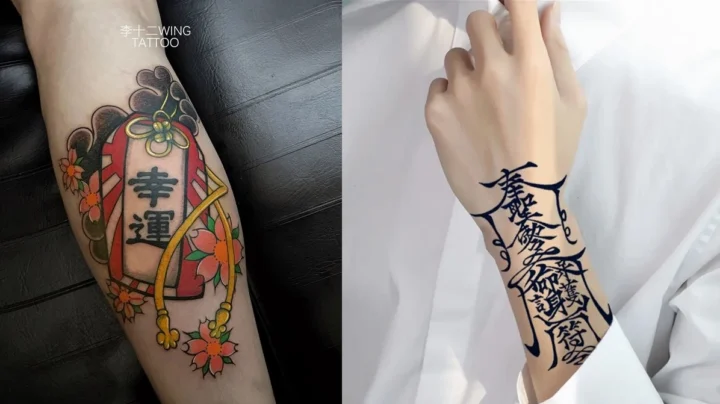 Hình xăm bùa Thái Lan với ký tự bí ẩn