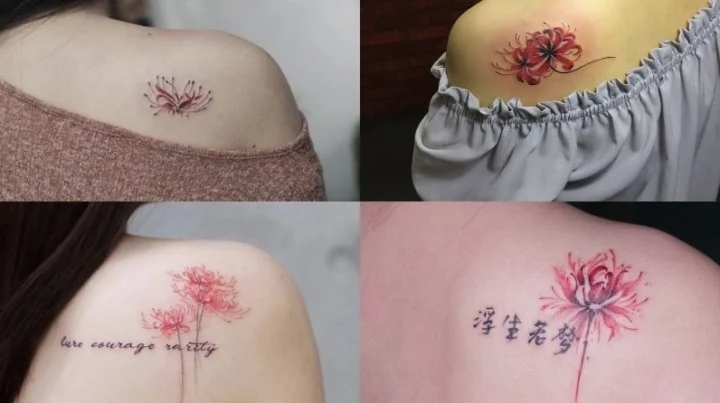 Hình xăm bướm tinh xảo trên vai nữ