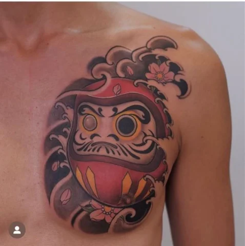 Hình xăm Daruma phong cách Irezumi