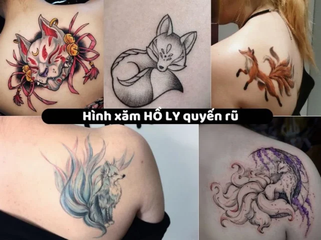 Hình xăm hồ ly tinh tế với nhiều chi tiết