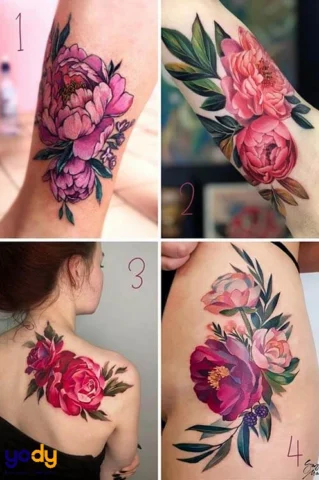 Hình xăm hoa nhỏ tinh tế