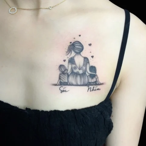 Hình xăm mẹ và con ý nghĩa