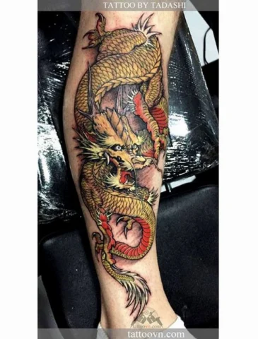 Hình xăm rồng phương đông nghệ thuật