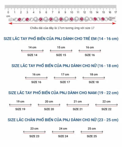 Hướng dẫn đo size lắc và vòng tay