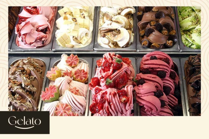 Kem gelato Ý với nhiều hương vị hấp dẫn