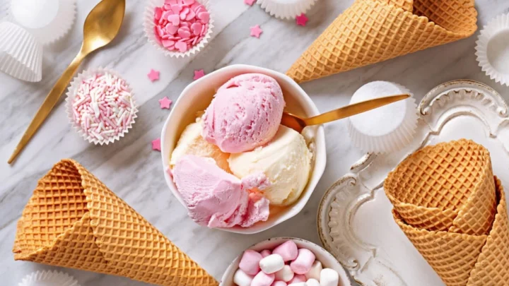 Ly kem gelato đầy màu sắc và hấp dẫn