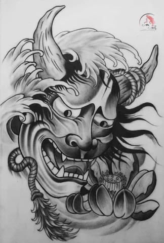 Hình Xăm Mặt Quỷ: Ý Nghĩa Sâu Sắc và 40+ Mẫu Tattoo 2026 Mẫu hình xăm mặt quỷ phong cách hiện đại
