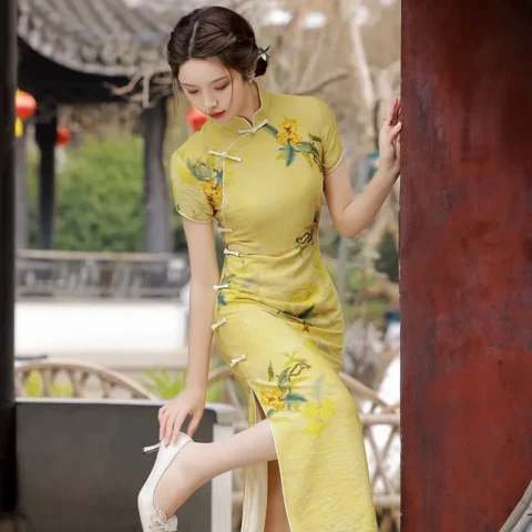 Mẫu Sườn Xám Đẹp Nhất 2026: Lựa Chọn Hoàn Hảo Cho Phái Đẹp Mẫu sườn xám cổ điển thanh thoát