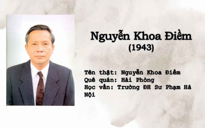 Nguyễn Khoa Điềm: Chân dung tác giả văn học Việt Nam đương đại Một góc nhìn khác về chân dung nhà văn Nguyễn Khoa Điềm