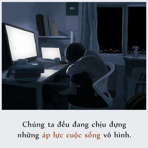 Người đang suy tư dưới áp lực cuộc sống