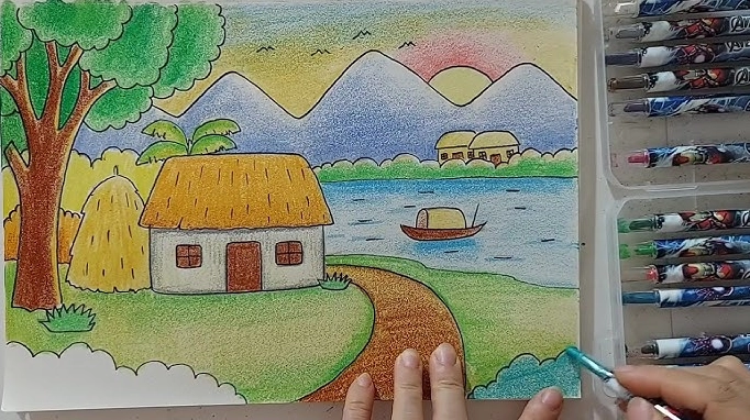 Vẽ Cảnh Đồng Quê: Hướng Dẫn Chi Tiết Cho Nghệ Sĩ 2026 Người nông dân trên đồng lúa chín vàng