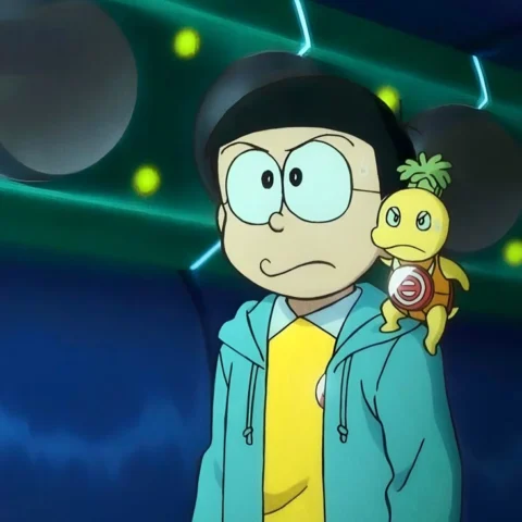 Nobita trong bộ trang phục chiến đấu ngầu