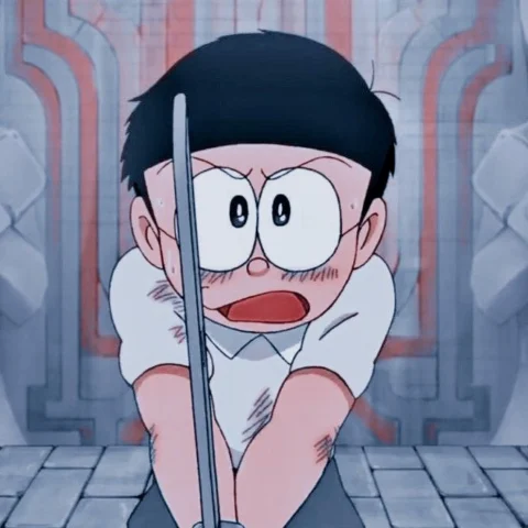 Nobita trong một tình huống bí ẩn và ngầu