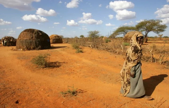 Sa mạc Sahara rộng lớn tại Châu Phi với cảnh quan khô cằn.