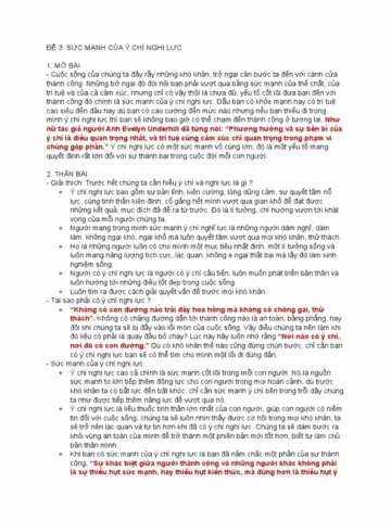 Tầm quan trọng của nghị lực trong cuộc sống