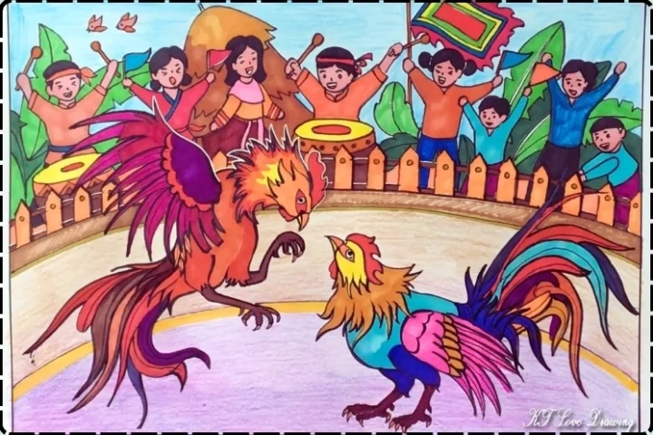 Tranh vẽ lễ hội thu hút du khách
